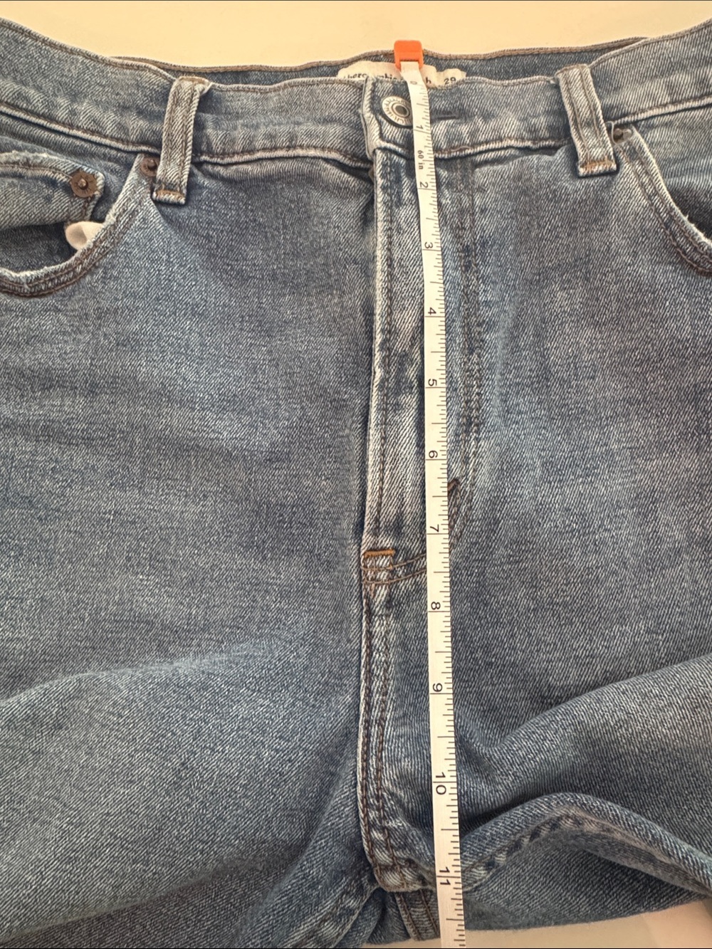 Abercrombie & Fitch The Ankle Straight Leg Super High Waist Jean Size 29/8s - Picture 6 of 7